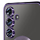 Avizar Coque MagSafe pour Samsung Galaxy S24 FE Silicone Contour Chromé Violet pas cher