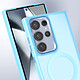 Acheter Avizar Coque MagSafe pour Samsung Galaxy S24 Ultra Dos Mat Givré Contour Bleu clair