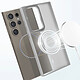 Avis Avizar Coque MagSafe pour Samsung Galaxy S24 Ultra Dos Mat Givré Contour Gris