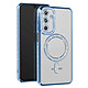 Avizar Coque Diamant pour Samsung Galaxy A16 MagSafe Contour Strass Coque diamant contour bleu saphir strassé, habillant votre Samsung A16 de manière luxueuse et élégante