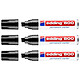 EDDING Marqueur Permanent 800 Pointe Large noir 4-12 mm x 3 Marqueur permanent