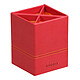 RHODIA rama pot à crayons simili cuir italien 8x8x11 cm - Coquelicot Pot à crayons