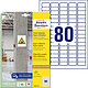 AVERY Etui 1600 Etiquettes papier, ultra-adhésif 35,6x16,9mm Blanc Etiquette spécifique