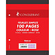 CONQUÉRANT Feuillets mobiles 17x22cm 100p 80g rose x 10 Copies simples ou Feuillets mobiles