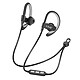 LinQ Écouteurs Bluetooth Sport Tour de cou , Portée 40m Noir Tour de cou : les écouteurs restent toujours au plus proche de vous