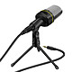 LinQ Microphone de Bureau branchement Jack 3.5mm avec Support Noir