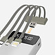 Avis LinQ Batterie Secours 15000mAh Câble 4 en 1 Amovible et Sortie USB Compact Blanc