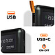 Acheter LinQ Batterie Secours Solaire 15000mAh Câble Micro USB Lightning USB C USB Noir