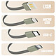 LinQ Batterie Secours 25800mAh Câble 4 en 1 Amovible et Sortie USB Compact Blanc pas cher