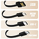 LinQ Batterie Secours 25800mAh Câble 4 en 1 Amovible et Sortie USB Compact Noir pas cher