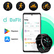 North Edge Montre connectée Tactile Écran rond HD Bracelet en silicone Noir pas cher