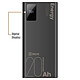 OBAL:ME Powerbank 20000mAh EnergyPulse USB-A/USB-C PD 22,5W avec Affichage Numérique Noir pas cher