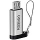 Ugreen Adaptateur USB-C vers micro-USB Charge et Synchronisation 2.4A Gris Mini adaptateur USB Type C Femelle vers Micro-USB Mâle, signé Ugreen.