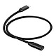 Ugreen Câble d'extension USB-C Mâle vers USB-C Femelle 50cm Multifonctions Noir Un câble d'extension USB type C signé Ugreen.