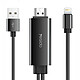 Yesido Câble Lightning vers HDMI 1080p + Interface Charge USB Longueur 1.8m Noir Câble vidéo Lightning vers HDMI Yesido pour diffuser les contenus de votre appareil sur grand écran