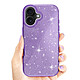 Avizar Coque à Paillettes pour iPhone 16 Antichoc Scintillant Violet pas cher