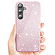 Avizar Coque Paillette pour Samsung Galaxy S24 et S25 Silicone Ultra fine Rose pas cher