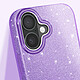 Acheter Avizar Coque à Paillettes pour iPhone 16 Antichoc Scintillant Violet