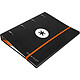 ANTARTIK Classeur antartik 4 anneaux ronds 40mm A4 carton rembordé, Noir + feuillets mobiles quadrillage 5mm Classeur à anneaux