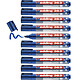 EDDING Marqueur pour Tableaux blancs 363 bleu 1-5 mm x 10 Marqueur pour tableaux blancs