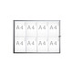 MAUL Vitrine MAULextraslim 8 x A4 Aluminium Vitrine