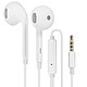 Écouteurs Filaires Jack 3.5mm Télécommande Microphone MH135 Oppo Blanc