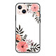 Evetane Coque iPhone 13 Coque Soft Touch Glossy Fleurs roses Design Coque iPhone 13 Coque Soft Touch Glossy Fleurs roses Design