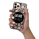 Evetane Coque iPhone 13 Pro Max Coque Soft Touch Glossy La Vie en Rose Design pas cher