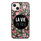 Evetane Coque iPhone 13 Mini Coque Soft Touch Glossy La Vie en Rose Design Coque iPhone 13 Mini Coque Soft Touch Glossy La Vie en Rose Design