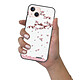 Evetane Coque iPhone 13 Coque Soft Touch Glossy Chute De Fleurs Design pas cher