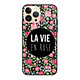 Evetane Coque iPhone 13 Pro Coque Soft Touch Glossy La Vie en Rose Design Coque iPhone 13 Pro Coque Soft Touch Glossy La Vie en Rose Design
