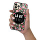 Evetane Coque iPhone 13 Pro Coque Soft Touch Glossy La Vie en Rose Design pas cher