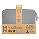 MW Housse pour MacBook Pro 14 Pouces Édition Basics Life Gris pas cher