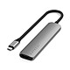 Satechi Hub USB-C Slim Multiport 6-in-1 4K Power Delivery 100W Gris - Conçu dans un souci d'innovation, ce hub USB-C multiport 6-en-1 gris SATECHI constitue la solution idéale pour les transferts de fichiers volumineux