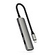 Satechi Hub USB-C Slim Multiport 4-in-1 4K Power Delivery 100W Gris - Conçu dans un souci d'innovation, ce hub USB-C multiport gris SATECHI constitue la solution idéale pour les transferts de fichiers volumineux