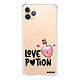 Evetane Coque iPhone 11 Pro Silicone antichocs Solides coins renforcés  transparente Motif Love Potion Coque iPhone 11 Pro Silicone antichocs Solides coins renforcés Protection Housse transparente Love Potion