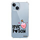 Evetane Coque iPhone 14 Silicone antichocs Solides coins renforcés  transparente Motif Love Potion Coque iPhone 14 Silicone antichocs Solides coins renforcés Protection Housse transparente Love Potion