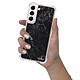 Evetane Coque Samsung Galaxy S22 5G Silicone antichocs Solides coins renforcés  transparente Motif Marbre noir pas cher