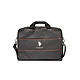 U.S Polo Sacoche pour Ordinateur Portable 15'' Modèle Middle Stripe Noir Dotée d'un design sobre et moderne à la texture lisse et striée mettant en valeur le logo U.S Polo au cœur d'une bande centrale.