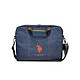 U.S Polo Sacoche pour Ordinateur Portable 15'' Modèle Double Horse Bleu - Compatible pour tous les ordinateurs portables allant jusqu'à 15 pouces.