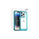 Avizar Coque pour iPhone 14 Pro avec 6 Vitres de Protection en Verre Trempé Bleu clair Offre une protection complète à 360°