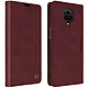 CaseMe Étui pour Xiaomi Redmi Note 9S/9 Pro/9 Pro Max Vintage Porte-carte Support Bordeaux - Housse de protection spécialement conçue pour le Xiaomi Redmi Note 9S.