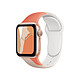 Avizar Bracelet pour Apple Watch 42/44/45mm en TPU Patchwork Blanc / Rose Conçu en TPU (Polyuréthane Thermoplastique)