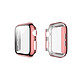 Avizar Coque pour Apple Watch 38mm Protection Intégrale avec Verre Trempé Rose Offrant une protection parfaite contre les rayures, les chocs et les impacts du quotidien