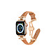 Avizar Bracelet pour Apple Watch 38/40/41mm en cuir à boucle déployante Marron Doté d'un design épuré et élancé