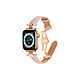 Avizar Bracelet pour Apple Watch 38/40/41mm en cuir à boucle déployante Rose - Doté d'un design épuré et élancé