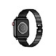 Avizar Bracelet pour Apple Watch 38/40/41mm en acier inoxydable Strass Noir Conçu en acier inoxydable pour une meilleure durabilité.