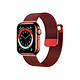Avizar Bracelet pour Apple Watch 38/40/41mm en acier inoxydable type milanais Rouge - Conçu en acier inoxydable de première qualité pour une meilleure durabilité.