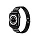 Avizar Bracelet pour Apple Watch 42/44/45mm en acier inoxydable Strass Noir - Conçu en acier inoxydable pour une meilleure durabilité.