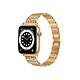 Avizar Bracelet pour Apple Watch 42/44/45mm en acier inoxydable Strass Dorée - Conçu en acier inoxydable pour une meilleure durabilité.